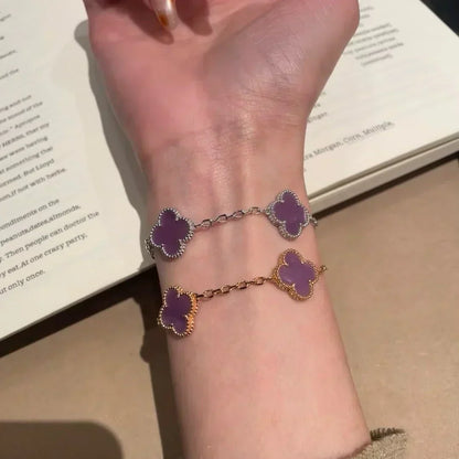 [⭐moonlume] CLOVER 5 MOTIF VIOLET BRACELET COLLECTION