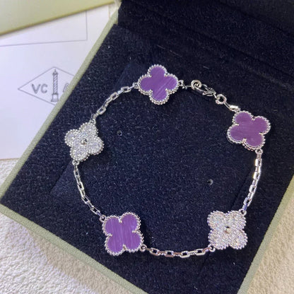 [⭐moonlume] CLOVER 5 MOTIF VIOLET BRACELET COLLECTION