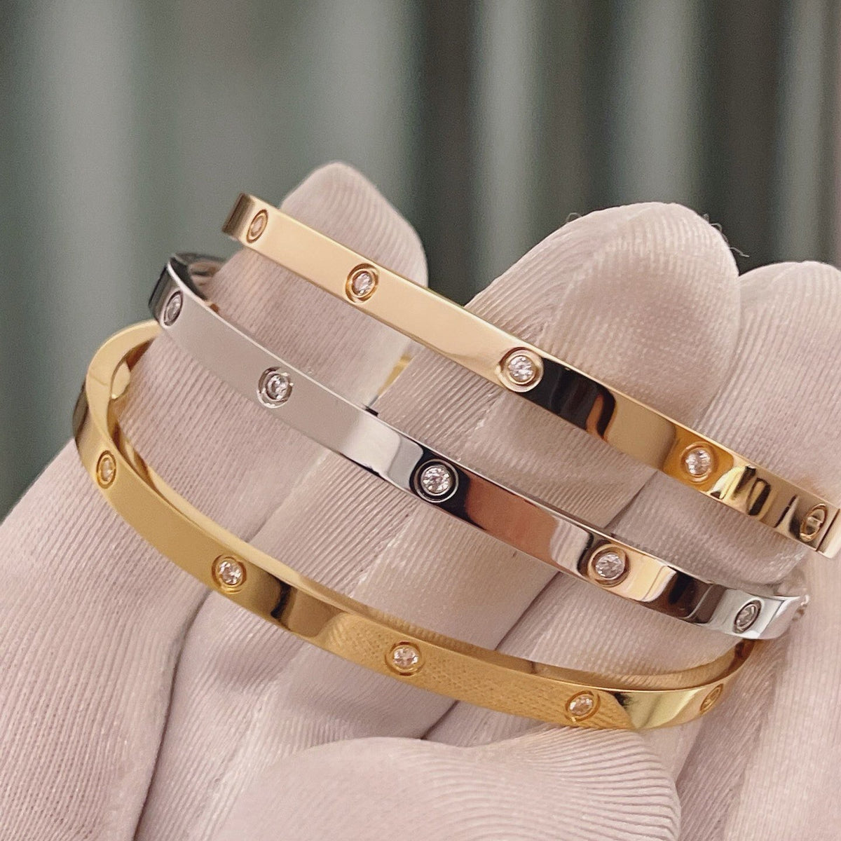 [⭐moonlume]LOVE BRACELET 3.65MM 10 DIAMONDS