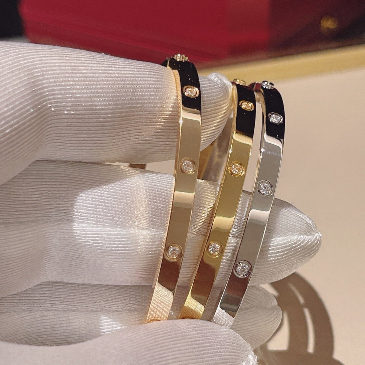 [⭐moonlume]LOVE BRACELET 3.65MM 10 DIAMONDS