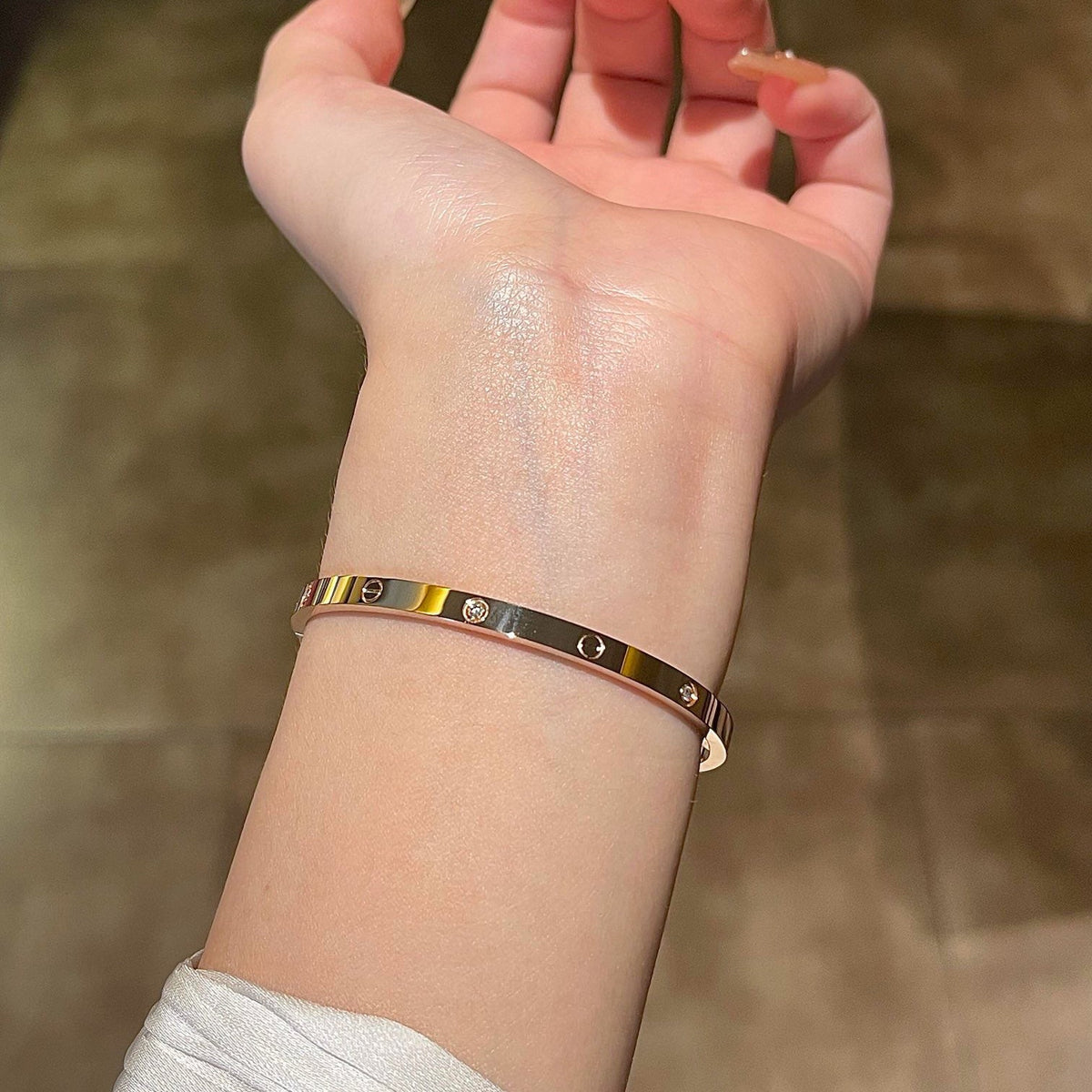 [⭐moonlume]LOVE BRACELET 3.65MM 6 DIAMONDS