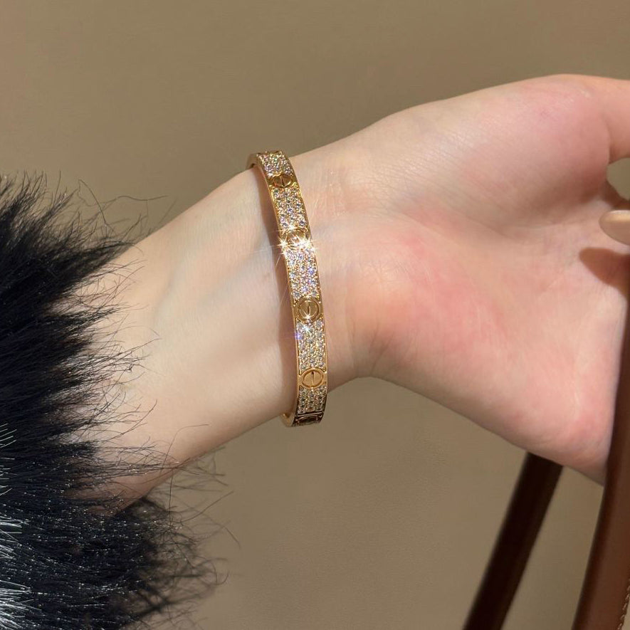 [⭐moonlume]LOVE BRACELET 6.1MM DIAMOND-PAVED