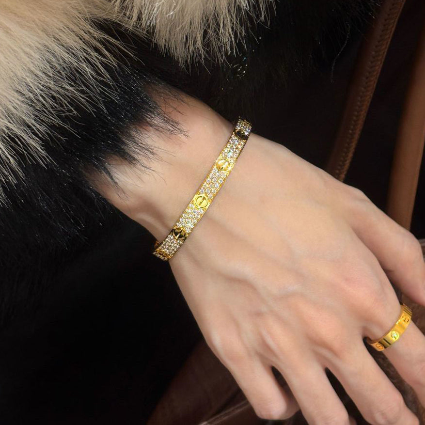 [⭐moonlume]LOVE BRACELET 6.1MM DIAMOND-PAVED