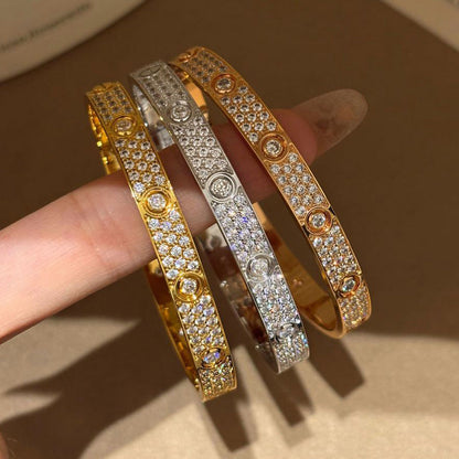 [⭐moonlume]LOVE BRACELET 6.1MM DIAMOND-PAVED 10 BIG DIAMONDS