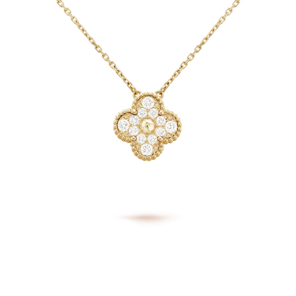 [⭐moonlume]CLOVER 15MM DIAMOND SINGLE FLOWER NECKLACE