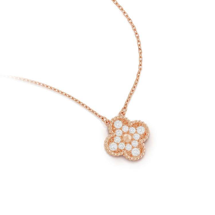 [⭐moonlume]CLOVER 15MM DIAMOND SINGLE FLOWER NECKLACE