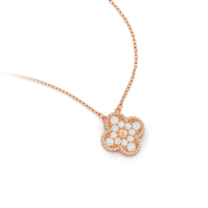 [⭐moonlume]CLOVER 15MM DIAMOND SINGLE FLOWER NECKLACE