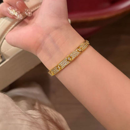 [⭐moonlume]LOVE BRACELET 6.1MM DIAMOND-PAVED 10 BIG DIAMONDS