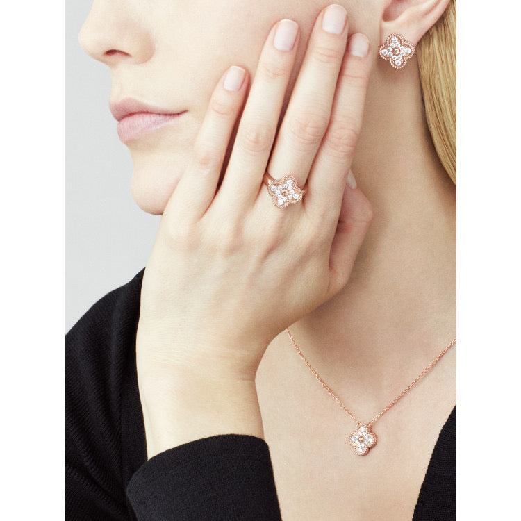 [⭐moonlume]CLOVER 15MM DIAMOND SINGLE FLOWER NECKLACE