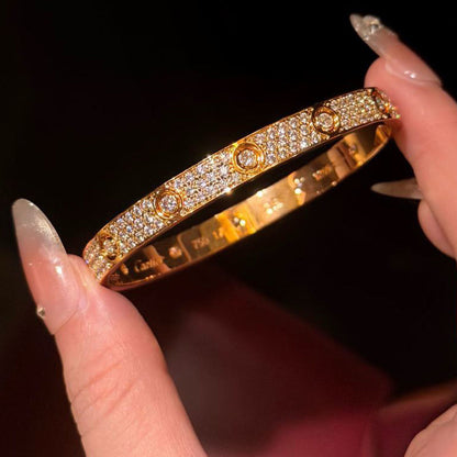 [⭐moonlume]LOVE BRACELET 6.1MM DIAMOND-PAVED 10 BIG DIAMONDS
