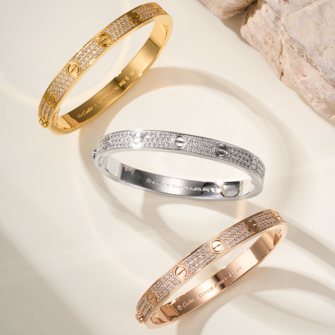 [⭐moonlume]LOVE BRACELET 6.1MM DIAMOND-PAVED