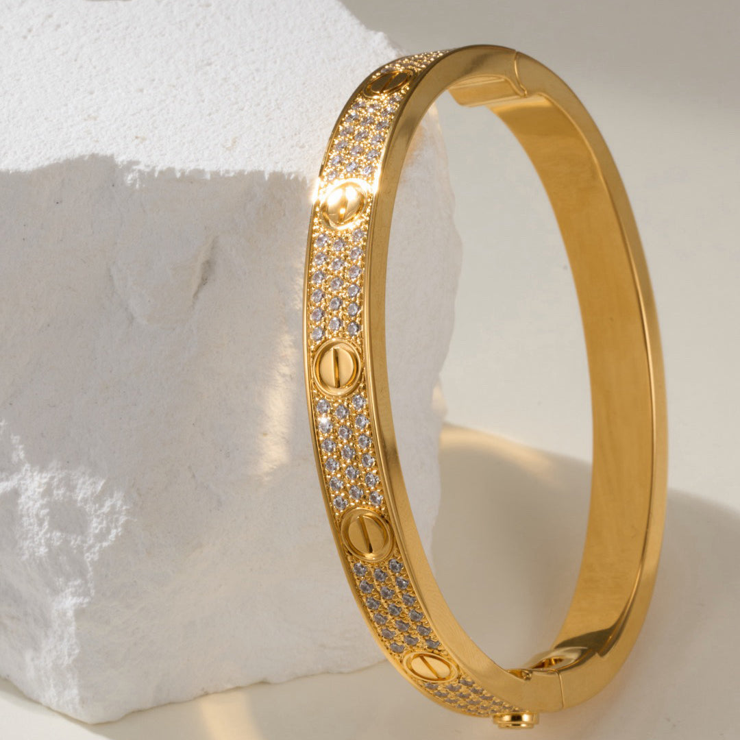 [⭐moonlume]LOVE BRACELET 6.1MM DIAMOND-PAVED