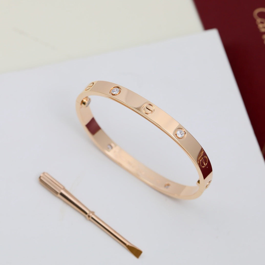 [⭐moonlume]LOVE BRACELET 6.1MM 4 DIAMONDS