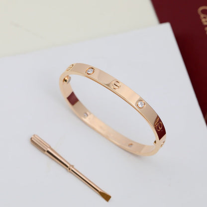 [⭐moonlume]LOVE BRACELET 6.1MM 4 DIAMONDS