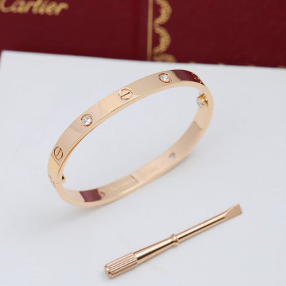 [⭐moonlume]LOVE BRACELET 6.1MM 4 DIAMONDS