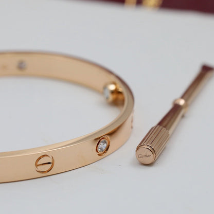 [⭐moonlume]LOVE BRACELET 6.1MM 4 DIAMONDS
