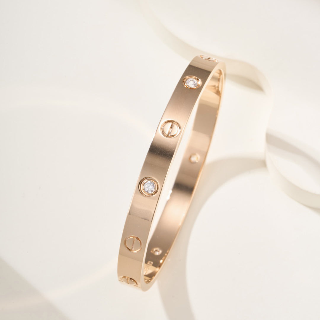 [⭐moonlume]LOVE BRACELET 6.1MM 4 DIAMONDS