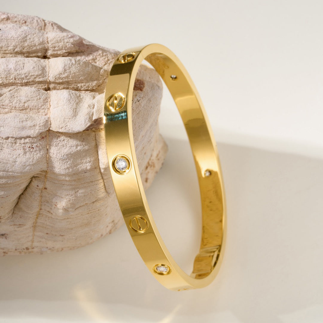 [⭐moonlume]LOVE BRACELET 6.1MM 4 DIAMONDS