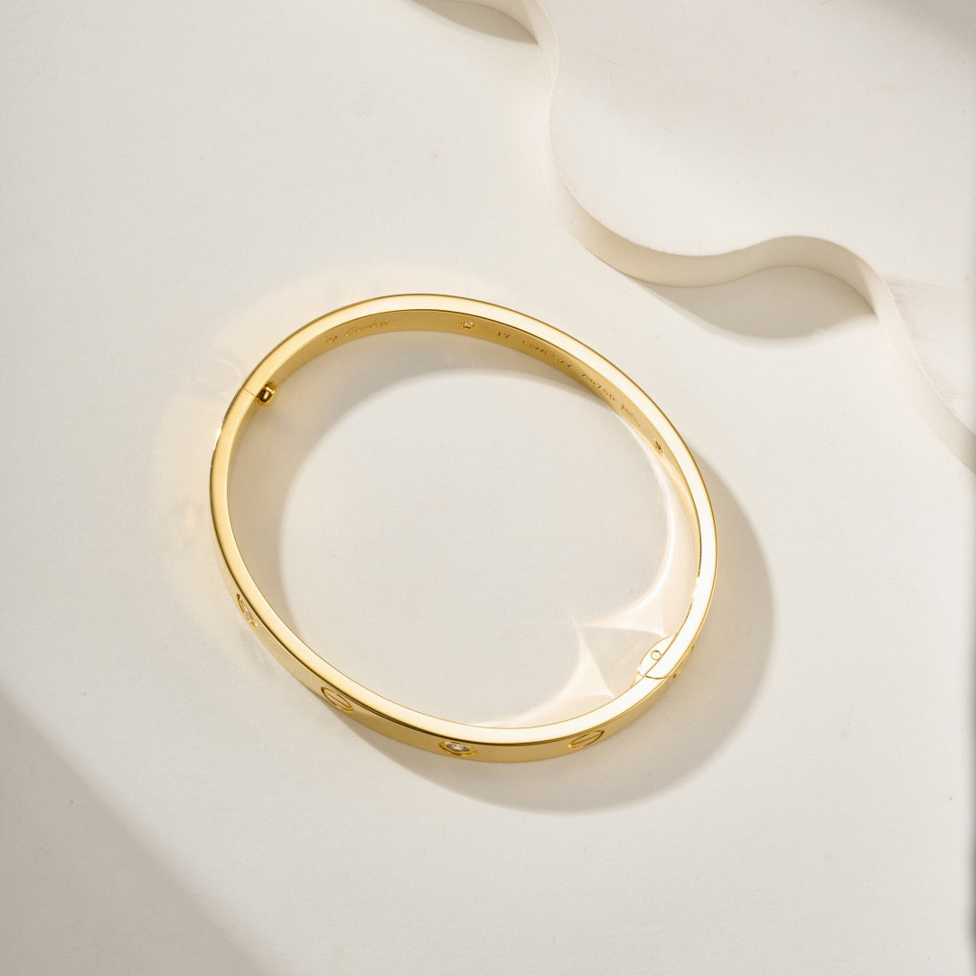 [⭐moonlume]LOVE BRACELET 6.1MM 4 DIAMONDS