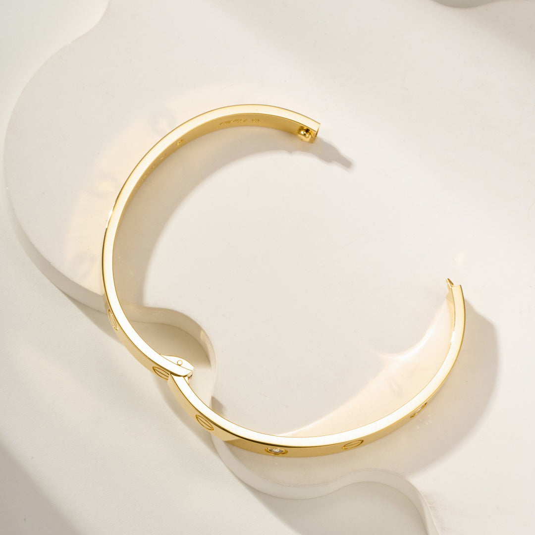 [⭐moonlume]LOVE BRACELET 6.1MM 4 DIAMONDS