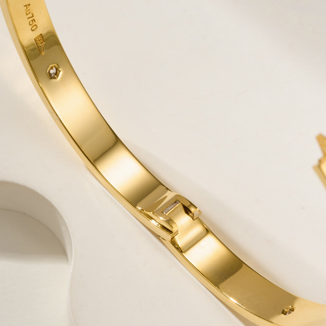 [⭐moonlume]LOVE BRACELET 6.1MM 4 DIAMONDS