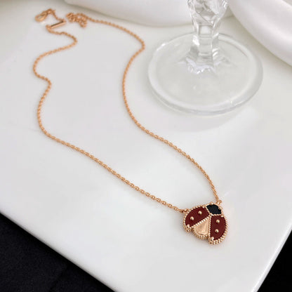 [⭐moonlume]LUCKY  CARNELIANS LADYBUG NECKLACE