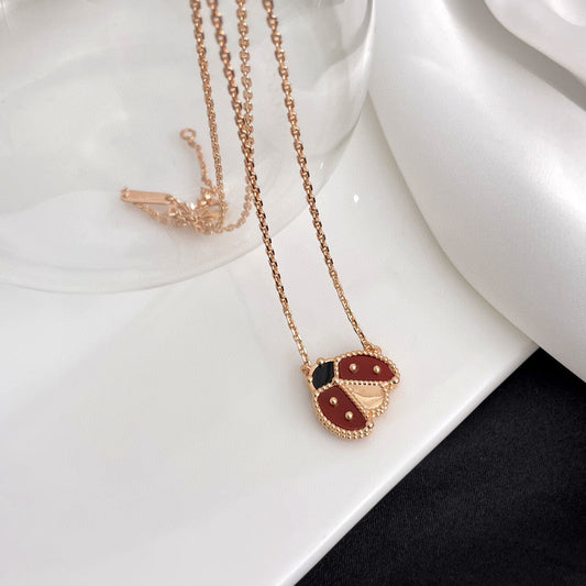 [⭐moonlume]LUCKY  CARNELIANS LADYBUG NECKLACE