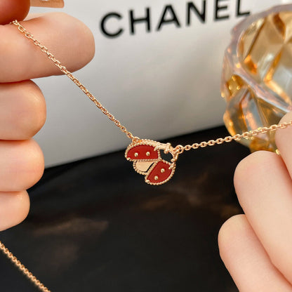 [⭐moonlume]LUCKY  CARNELIANS LADYBUG NECKLACE