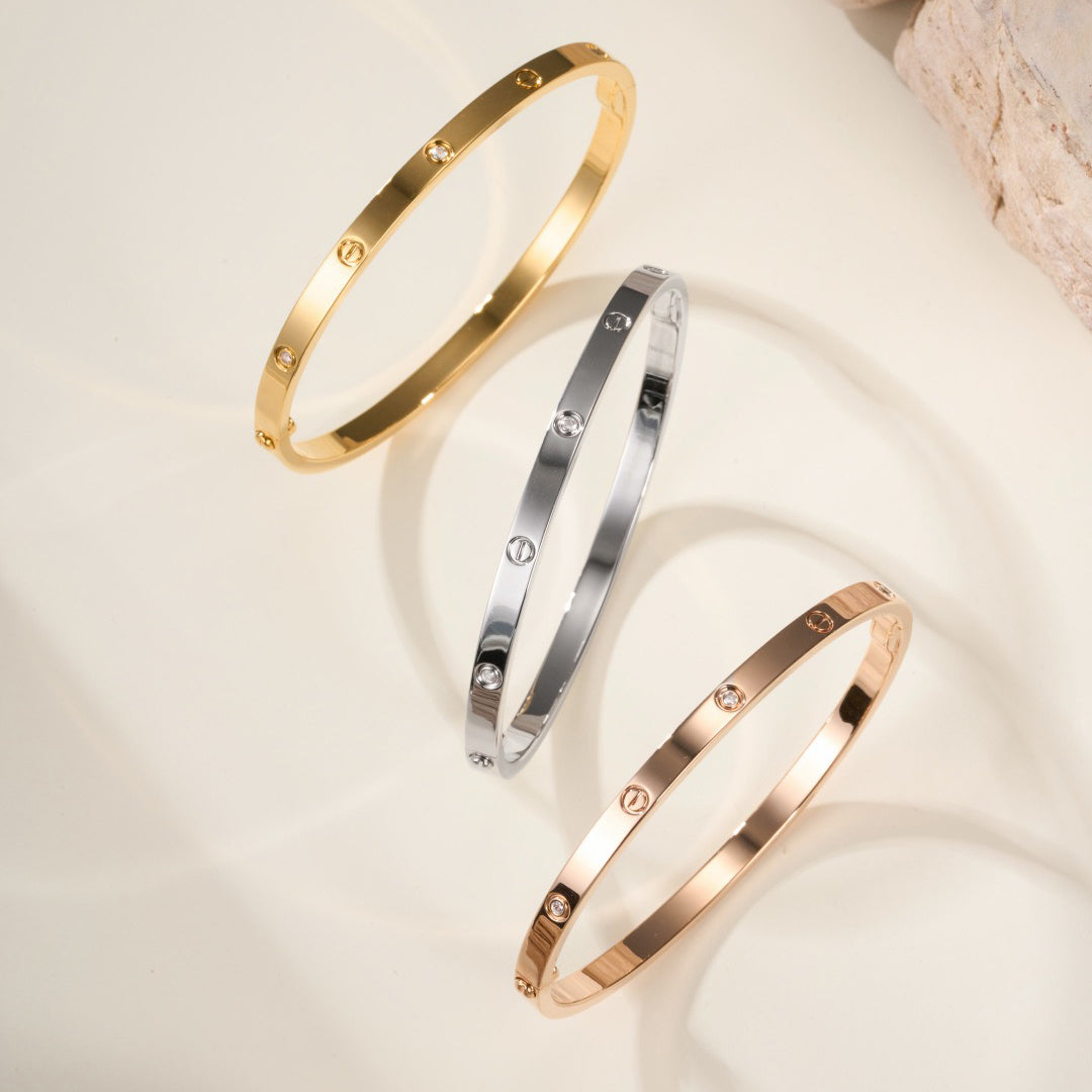 [⭐moonlume]LOVE BRACELET 3.65MM 6 DIAMONDS