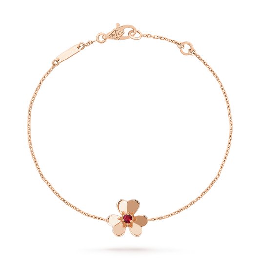 [⭐moonlume]FRIVOLE GOLD FLOWER PINK MALACHITE BRACELET