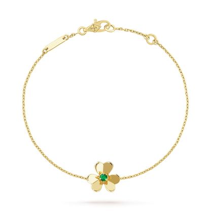 [⭐moonlume]FRIVOLE GOLD FLOWER PINK MALACHITE BRACELET