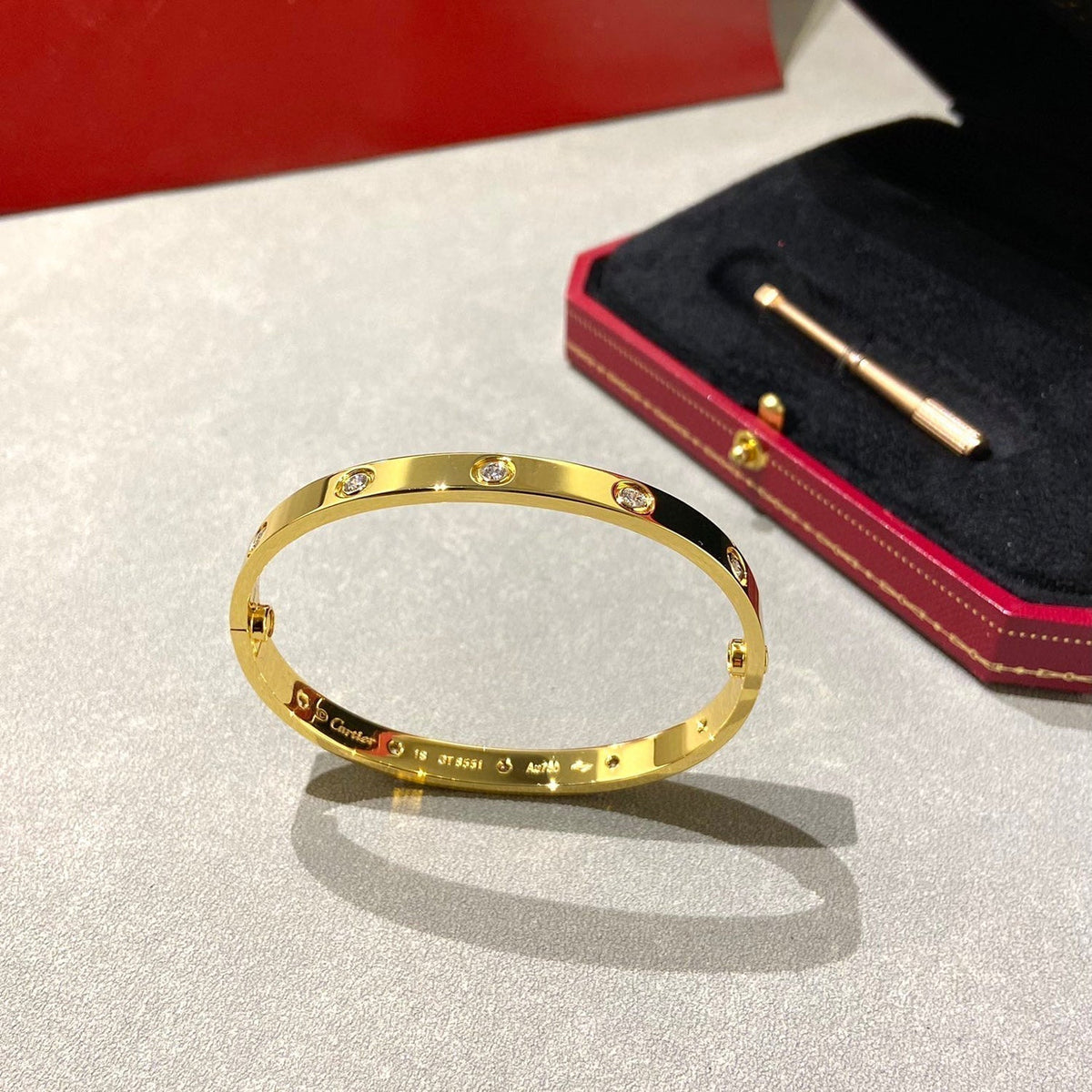 [⭐moonlume]LOVE BRACELET 6.1MM 10 DIAMONDS