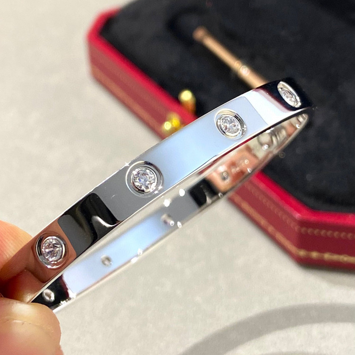 [⭐moonlume]LOVE BRACELET 6.1MM 10 DIAMONDS