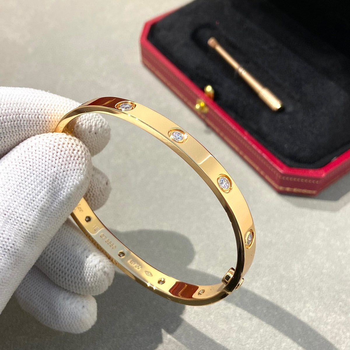 [⭐moonlume]LOVE BRACELET 6.1MM 10 DIAMONDS