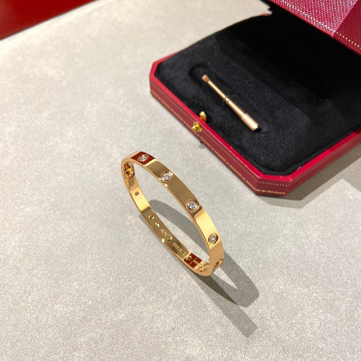 [⭐moonlume]LOVE BRACELET 6.1MM 10 DIAMONDS