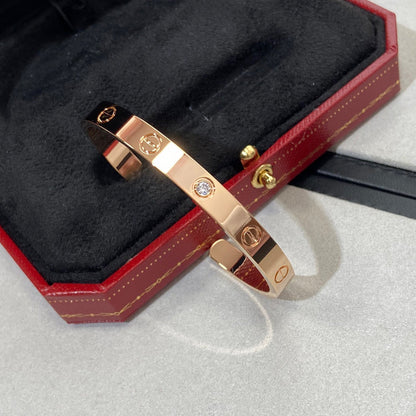 [⭐moonlume]LOVE BRACELET 6.1MM 1 DIAMOND OPEN CUFF