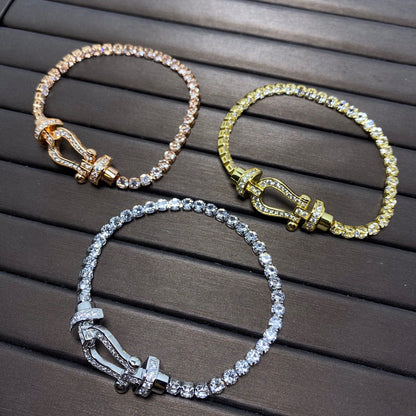 [⭐moonlume]FORCE  HORSESHOE  DIAMOND TENNIS BRACELET