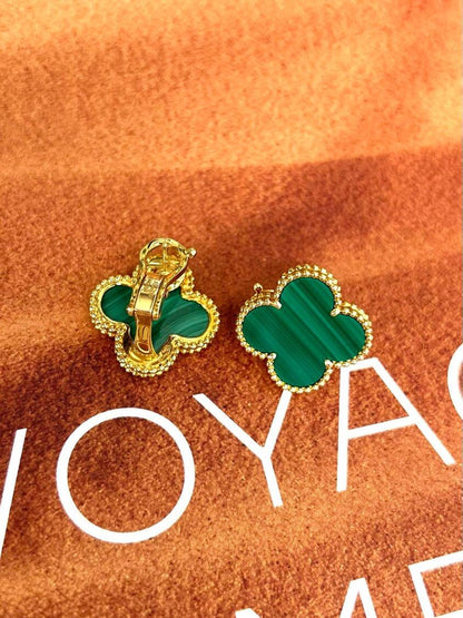 [⭐moonlume] CLOVER LARGE (20mm) 1 MOTIFS GREENER MOP STUD EARRINGS