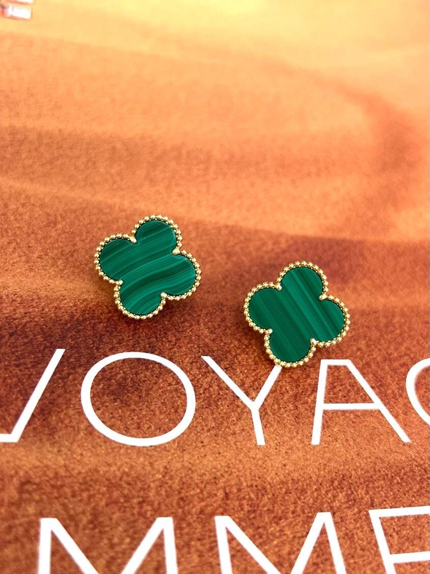 [⭐moonlume] CLOVER LARGE (20mm) 1 MOTIFS GREENER MOP STUD EARRINGS