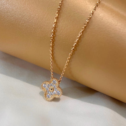 [⭐moonlume]CLOVER 15MM DIAMOND SINGLE FLOWER NECKLACE