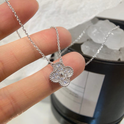 [⭐moonlume]CLOVER 15MM DIAMOND SINGLE FLOWER NECKLACE