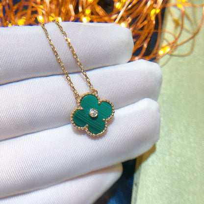 [⭐moonlume]CLOVER 15MM DIAMOND TURQUOISE NECKLACE