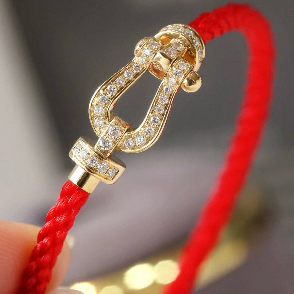 [⭐moonlume]FORCE LARGE HORSESHOE FULL DIAMOND BRACELET ROSE GOLD