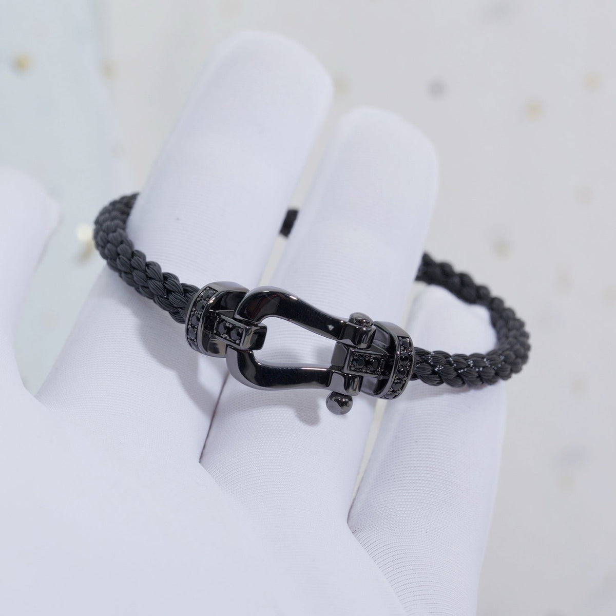 [⭐moonlume]FORCE LARGE SERIES HORSESHOE BLACK SAMURAI BRACELET