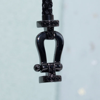 [⭐moonlume]FORCE LARGE SERIES HORSESHOE BLACK SAMURAI BRACELET
