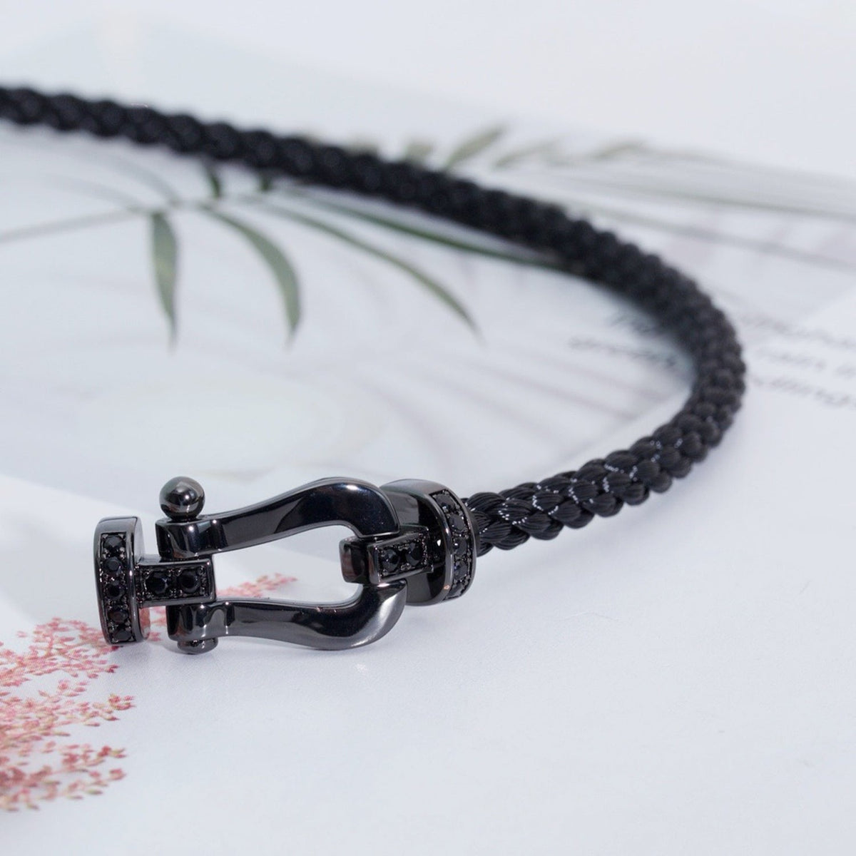 [⭐moonlume]FORCE LARGE SERIES HORSESHOE BLACK SAMURAI BRACELET