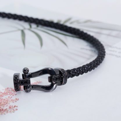 [⭐moonlume]FORCE LARGE SERIES HORSESHOE BLACK SAMURAI BRACELET