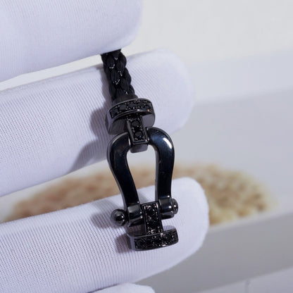 [⭐moonlume]FORCE LARGE SERIES HORSESHOE BLACK SAMURAI BRACELET