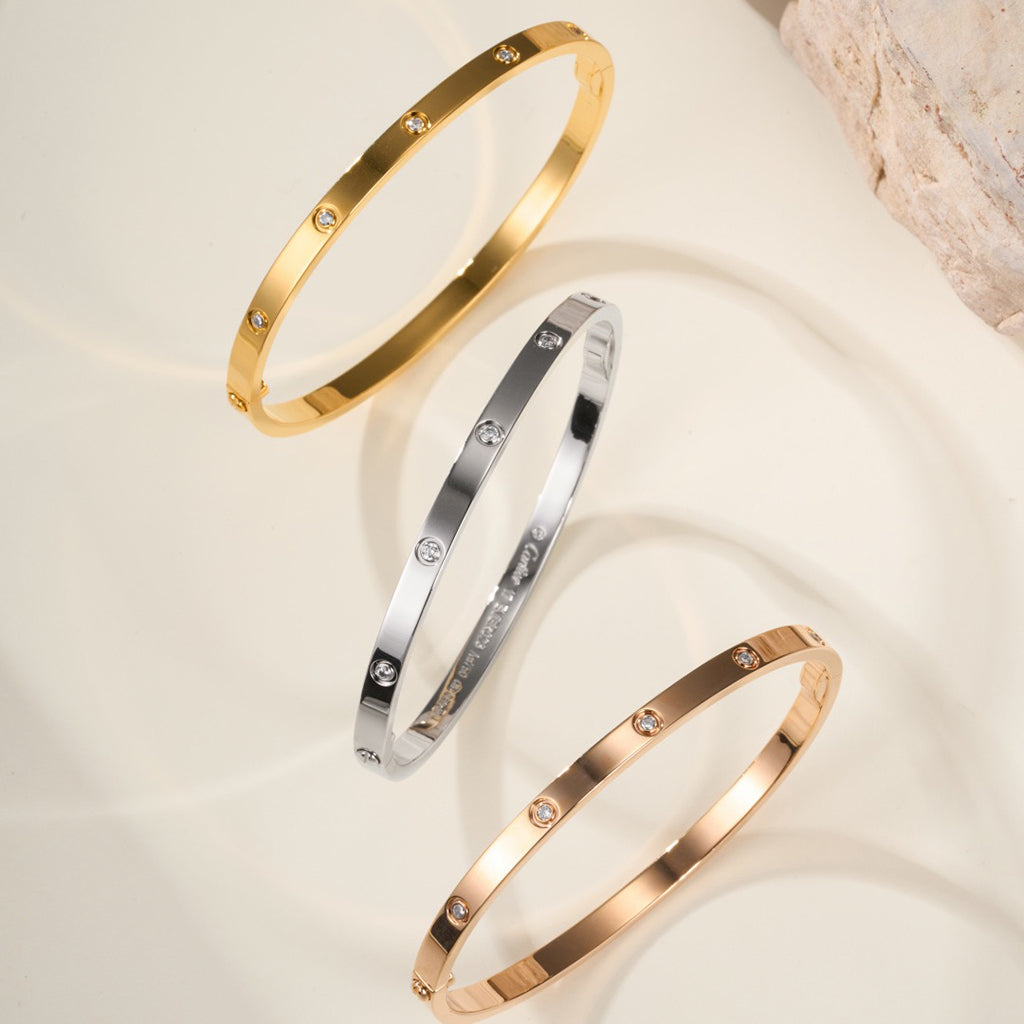 [⭐moonlume]LOVE BRACELET 3.65MM 10 DIAMONDS