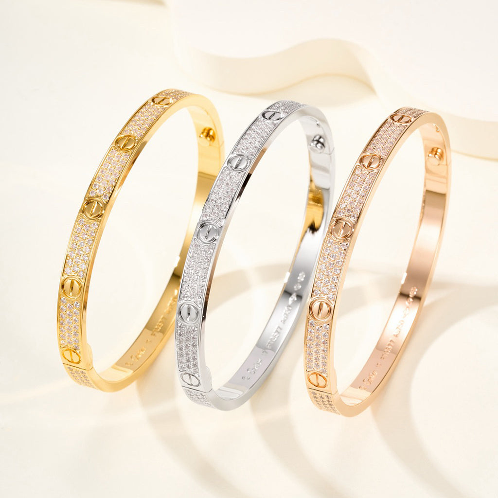 [⭐moonlume]LOVE BRACELET 4.8MM DIAMOND-PAVED